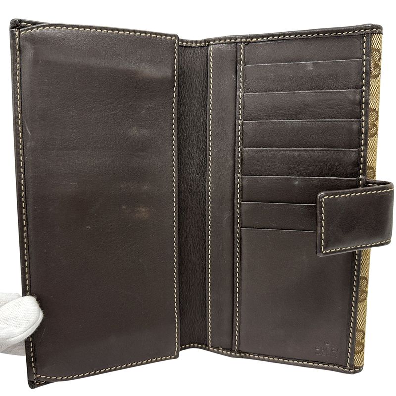 Gucci Wallet Gucciori GG Canvas Long Brown dog — view 4