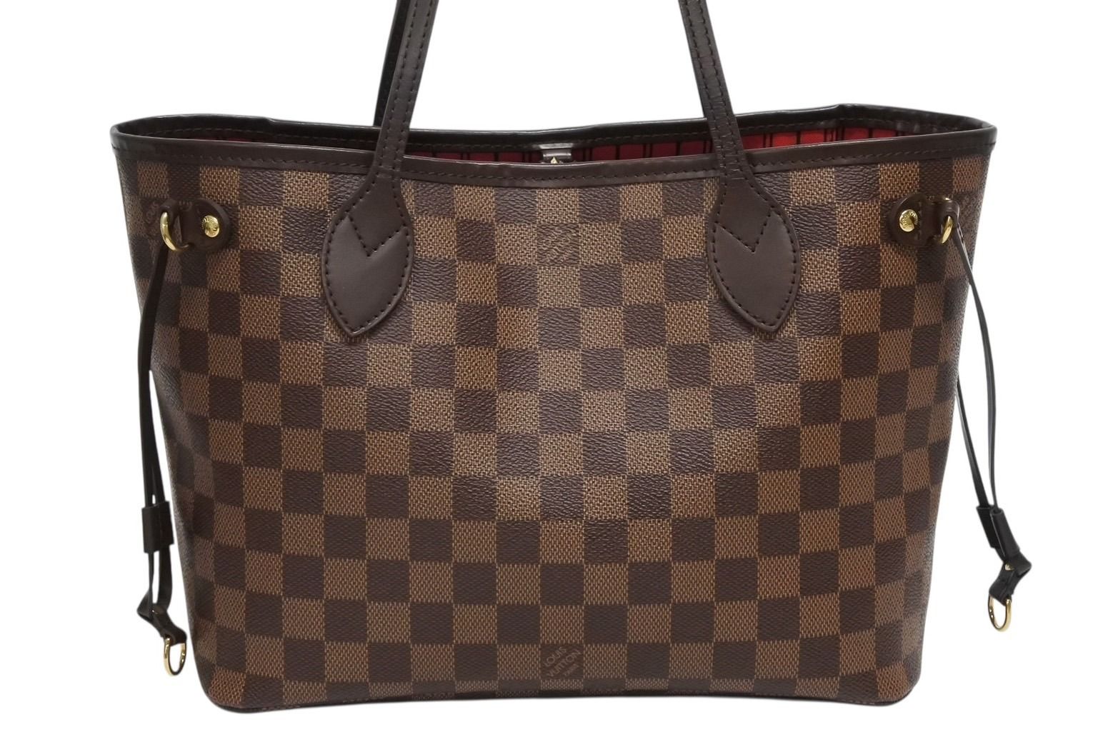 Louis Vuitton Handbag Neverfull PM Damier Ebene Canvas Brown — view 2