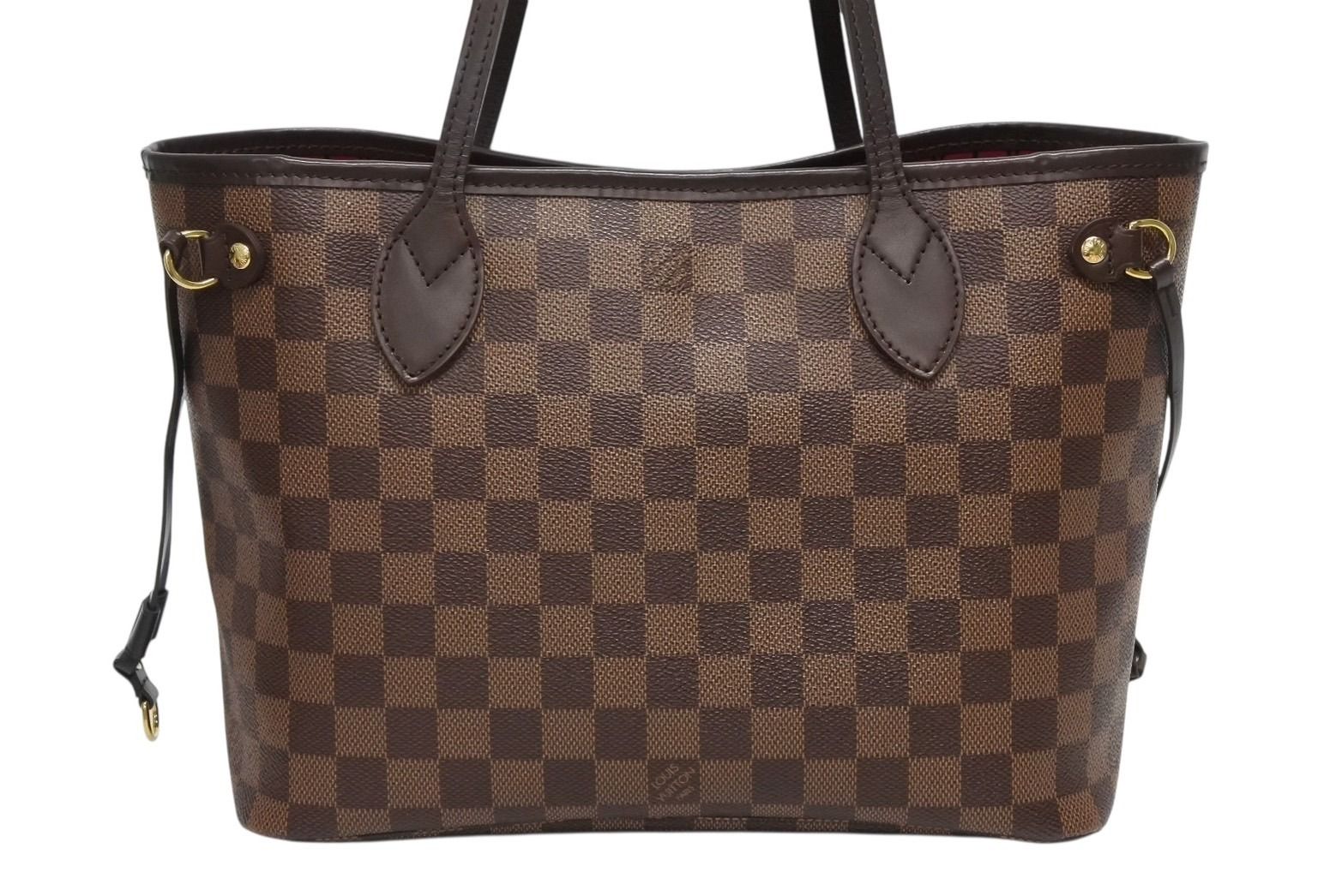 Louis Vuitton Handbag Neverfull PM Damier Ebene Canvas Brown — view 3