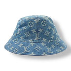 Louis Vuitton Bonnet Monogram Essential Reversible Cotton Bucket Hat 60 Blue — view 2