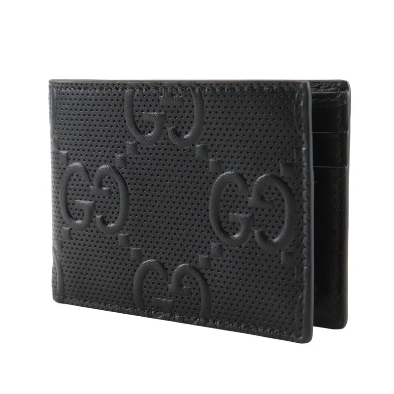 Gucci GG Embossed Bifold Cuff Black Billfold — view 2