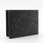 Gucci GG Embossed Bifold Cuff Black Billfold — view 3