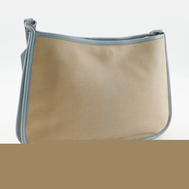 Fendi FF 8 Bt084 Canvas Beige Light Blue Shoulder Bag — view 5