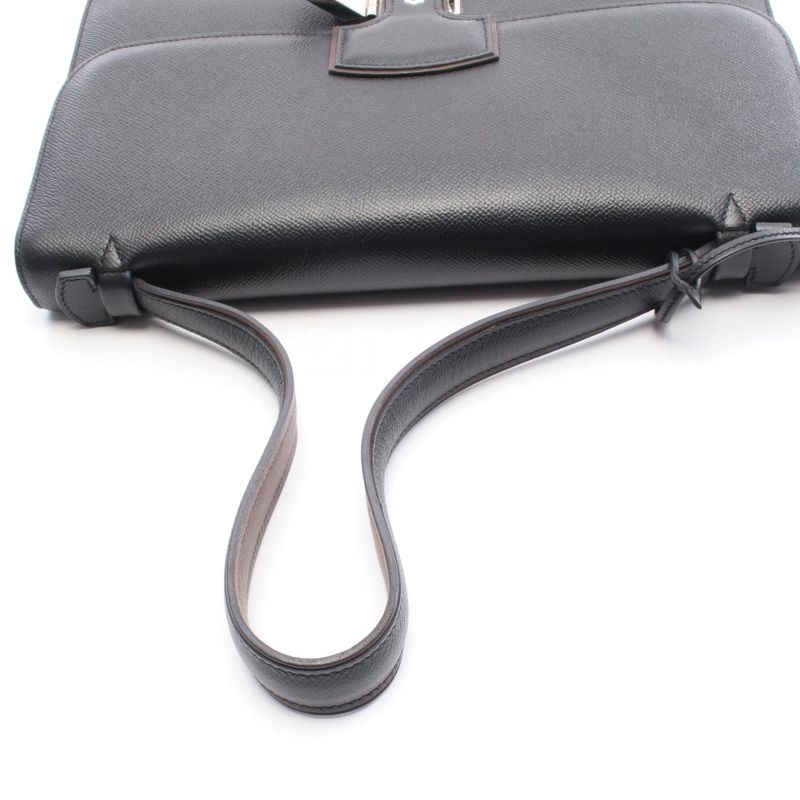 Hermes Shoulder Bag Iriko Elan 32 Black Leather — view 8