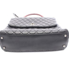 Chanel Handbag Quilted Coco Handle Black Caviar Leather Exotic — view 8