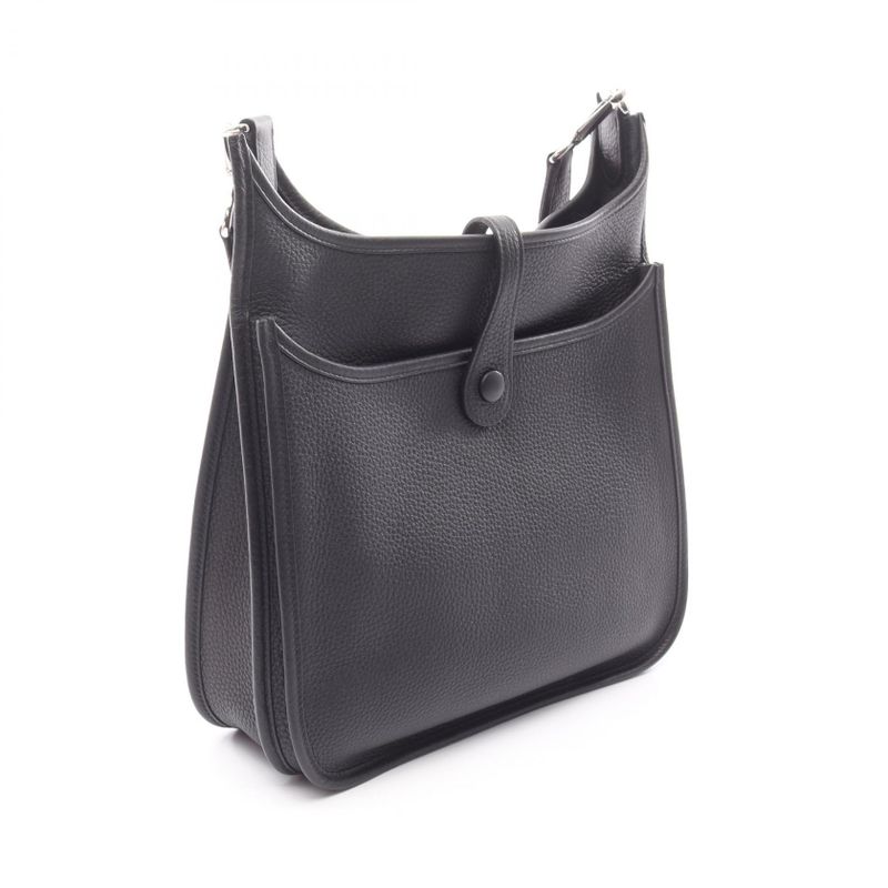 Hermes Shoulder Bag Evelyne 3 Trois PM Black Leather — view 3