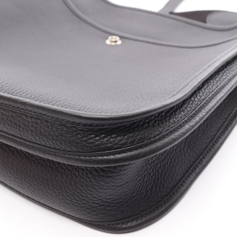 Hermes Shoulder Bag Evelyne 3 Trois PM Black Leather — view 7