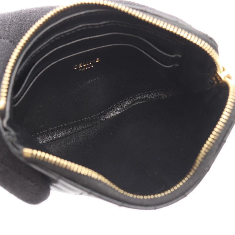 Celine Coin Case & card Pouch CC Charm 10 B823 bfl.38 no Black Leather — view 3