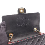 Chanel Shoulder Bag Mini Quilted 20 Black Lambskin — view 8