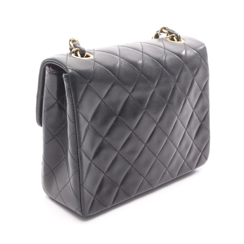 Chanel Shoulder Bag Mini Quilted 20 Black Lambskin — view 3