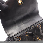 Chanel Rucksack Sac Backpack Quilted Black Lambskin — view 8
