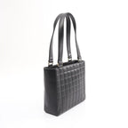 Chanel Tote Bag Chocolate Bar Black Lambskin Choco — view 8