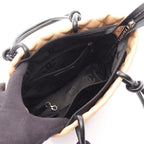Chanel Tote Bag Cambon Line Medium Beige Black Leather — view 4
