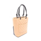 Chanel Tote Bag Cambon Line Medium Beige Black Leather — view 3