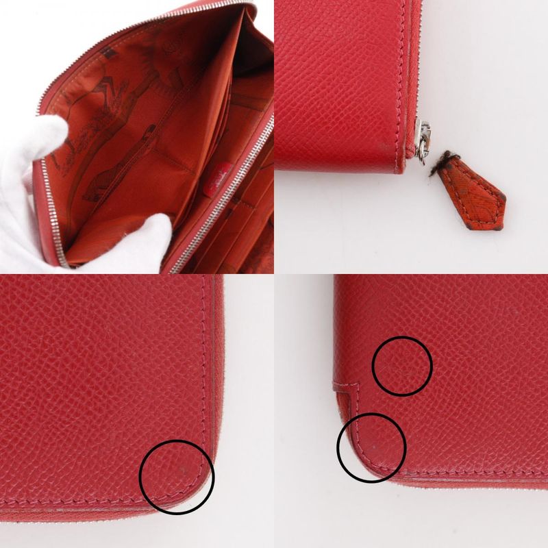 Hermes Azap Silk In Long Veau Epsom Red N Wallet — view 8