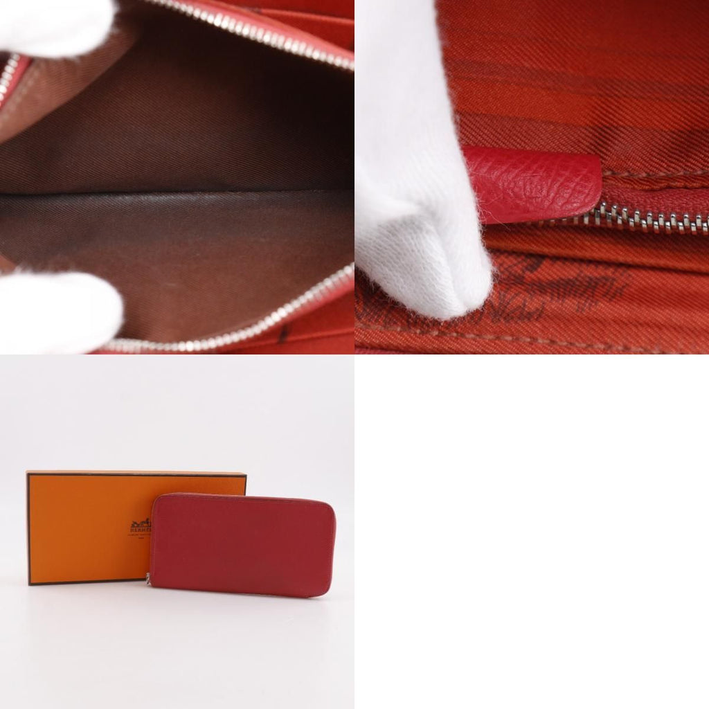Hermes Azap Silk In Long Veau Epsom Red N Wallet — view 2