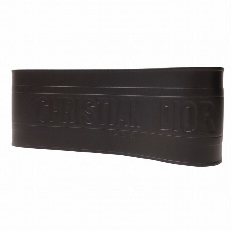 Christian Dior Logo Belt Corset Leather Double Waist Gold Hardware TNT — view 6