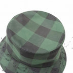 Christian Dior Check Pattern Bucket Hat Veil Bob Tulle Oblique Green — view 6