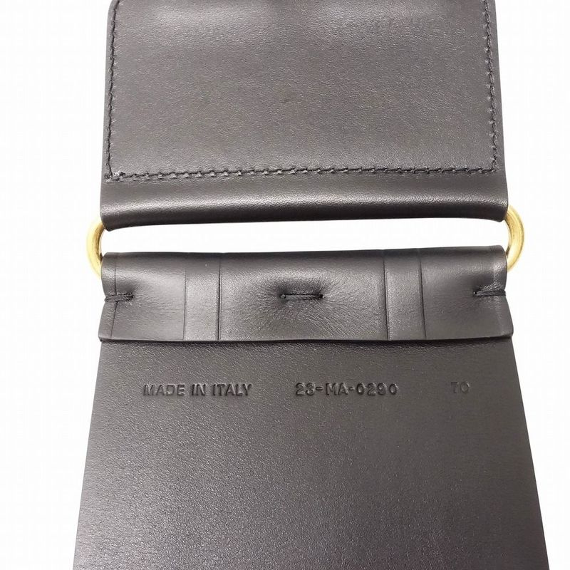 Christian Dior Logo Belt Corset Leather Double Waist Gold Hardware TNT — view 9