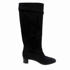 Hermes Long Boots Suede Carre Buckle Carriage Hardware Versailles — view 2
