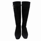 Hermes Long Boots Suede Carre Buckle Carriage Hardware Versailles — view 4
