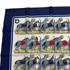 Hermes Silk Scarf Carre 90 Ecuries Stable Navy Box — view 3