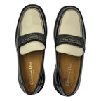 Christian Dior Boy Bicolor Leather Loafers 37 1 2 Black White — view 6