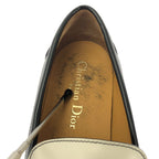 Christian Dior Boy Bicolor Leather Loafers 37 1 2 Black White — view 3