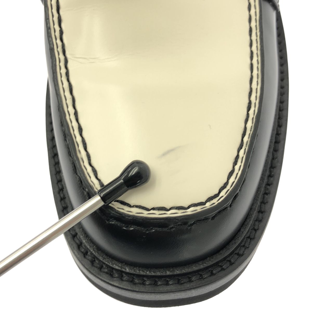 Christian Dior Boy Bicolor Leather Loafers 37 1 2 Black White — view 2