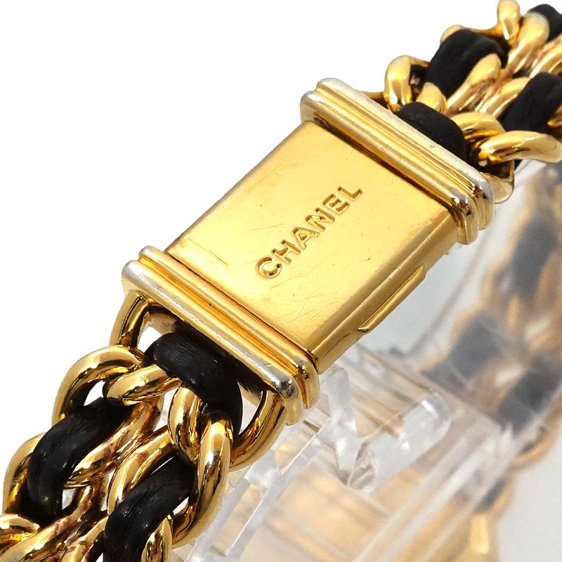 Chanel Premiere L Size H0001 Vintage Watch Black Gold — view 7