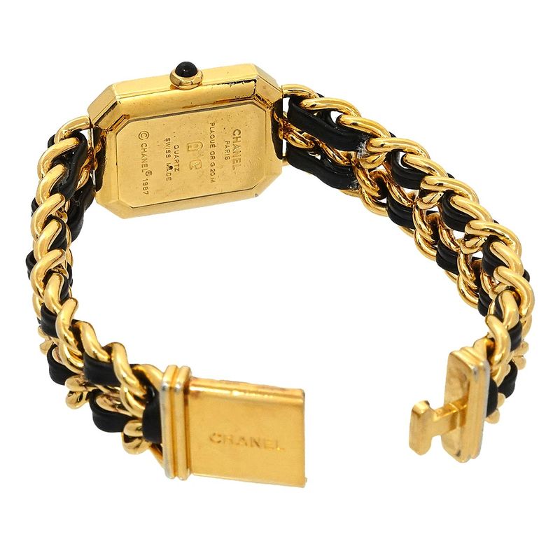 Chanel Premiere L Size H0001 Vintage Watch Black Gold — view 4
