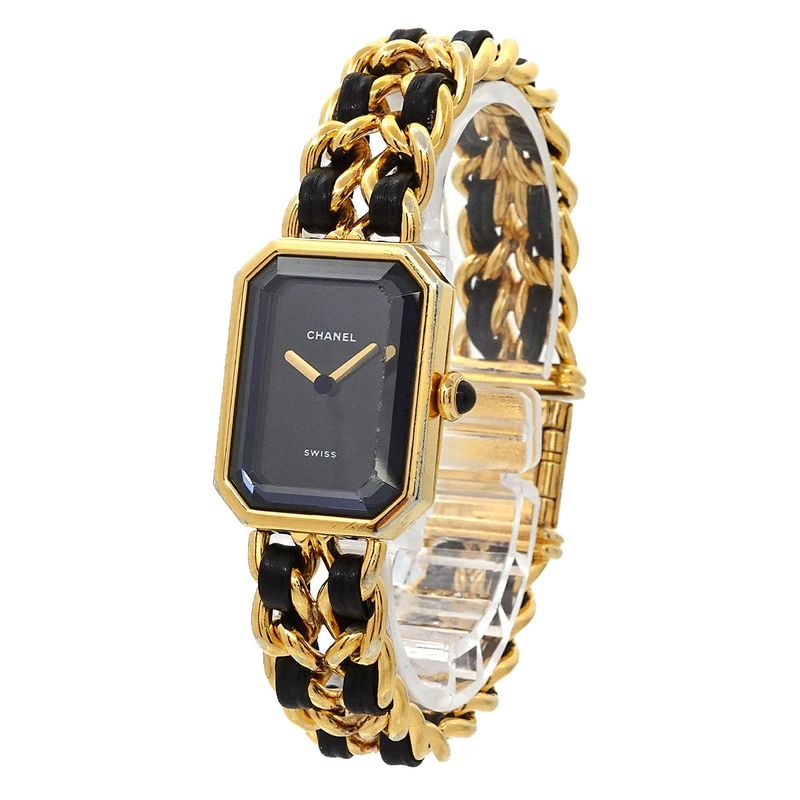 Chanel Premiere L Size H0001 Vintage Watch Black Gold — view 2
