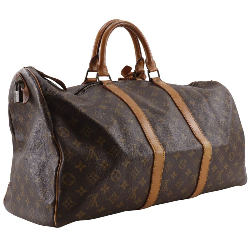Louis Vuitton Keepall 50 Vintage Monogram Canvas Brown 822 Boston — view 4
