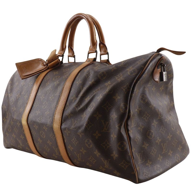 Louis Vuitton Keepall 50 Vintage Monogram Canvas Brown 822 Boston — view 3