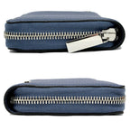 Gucci Logo Zip Around Wallet Blue Navy Silver — view 3