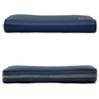 Gucci Logo Zip Around Wallet Blue Navy Silver — view 4
