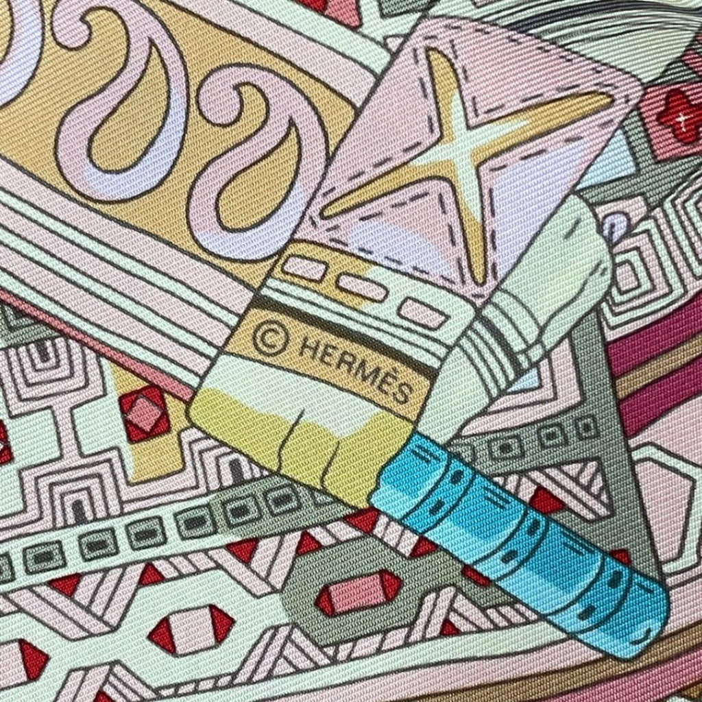 Hermes Scarf Carre 90 Voyage En Etoffes A Journey Through The World's Fabrics — view 5