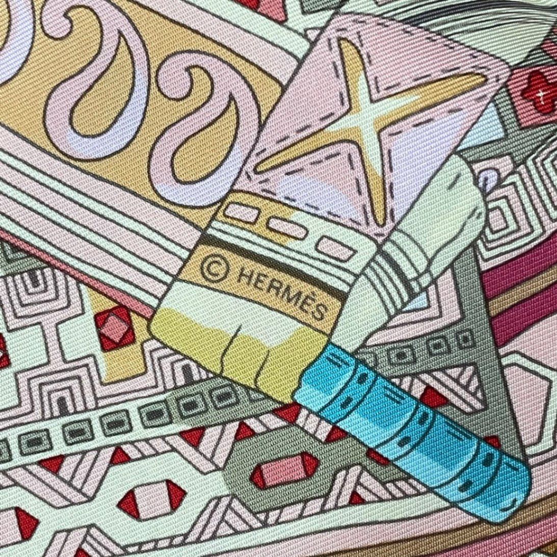 Hermes Scarf Carre 90 Voyage En Etoffes A Journey Through The World's Fabrics — view 5