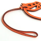 Hermes Paddock Charm Cheval Leather Orange Horse Bag Accessory — view 6