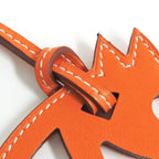 Hermes Paddock Charm Cheval Leather Orange Horse Bag Accessory — view 5