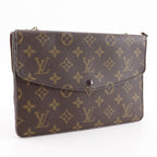Louis Vuitton Double Lava Vintage 2-Way Clutch Monogram Canvas Brown — view 4