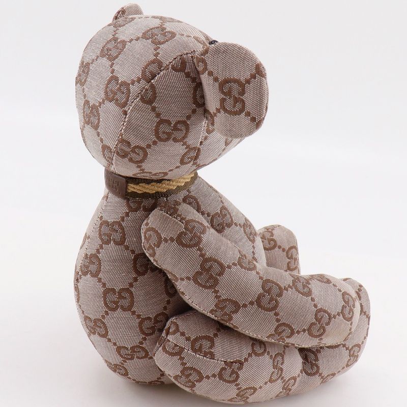 Gucci Bear GG Canvas Brown Stuffed Toy — view 4