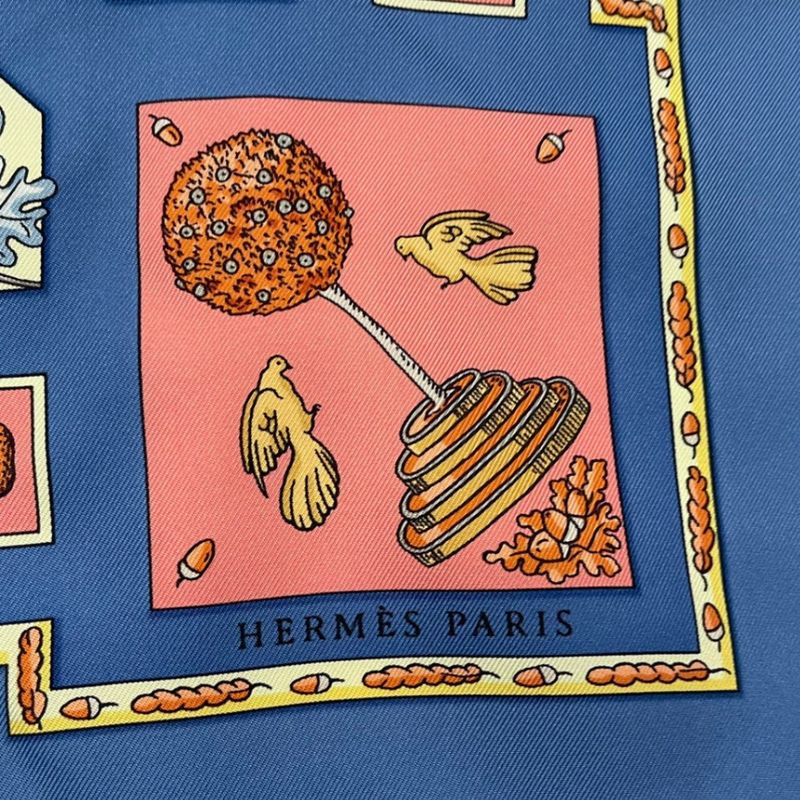 Hermes Scarf Silk Carre 90 le Songe De Poliphile Dream Blue Box — view 7