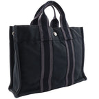 Hermes Sac Fourre Tout PM Cotton Canvas Black Handbag — view 4