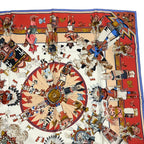 Hermes Scarf Silk Carre 90 Kachinas Ethnic Red Box — view 4