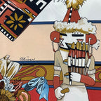 Hermes Scarf Silk Carre 90 Kachinas Ethnic Red Box — view 7