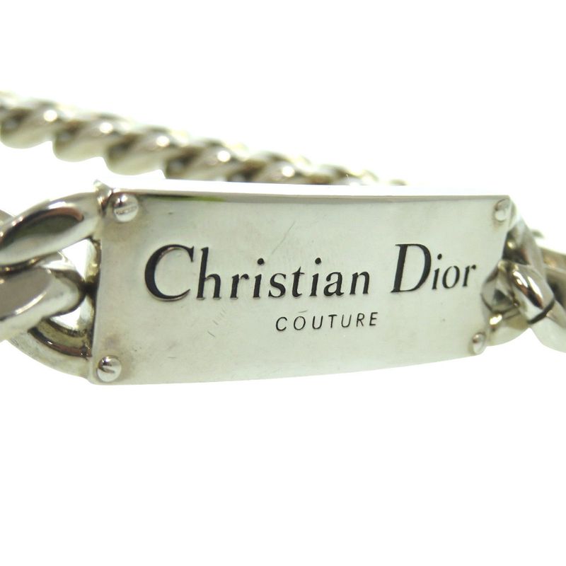 Christian Dior Chain Link Signature Plate N1971 Hommt d000 Silver Necklace 1245 — view 5