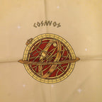 Hermes Carre 90 Cosmos Horse Silk Yellow Gold Scarf 0064 — view 4