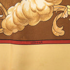 Hermes Carre 90 Cosmos Horse Silk Yellow Gold Scarf 0064 — view 5