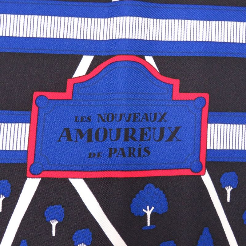 Hermes Carre 90 new Lovers Of Paris Les Nouveaux Amoureux De Scarf — view 4